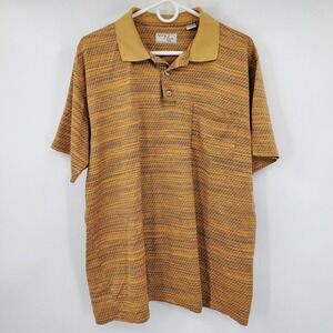 Vira Club Mens 1XB Polo Shirt Italian Mercerized Cotton Geometric Grandpa Y2K